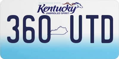 KY license plate 360UTD