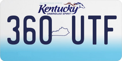 KY license plate 360UTF