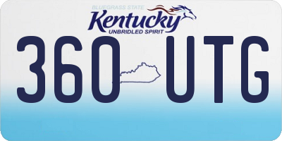 KY license plate 360UTG