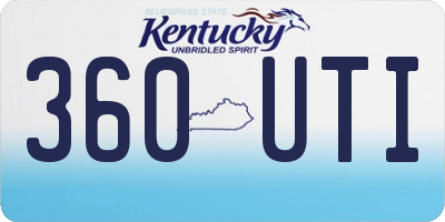KY license plate 360UTI