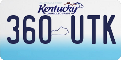 KY license plate 360UTK