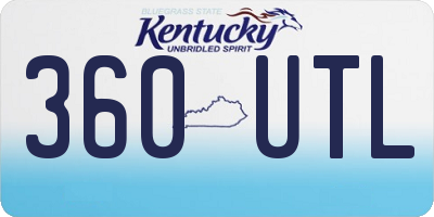 KY license plate 360UTL