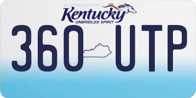 KY license plate 360UTP