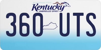 KY license plate 360UTS
