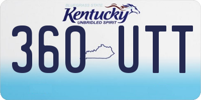 KY license plate 360UTT