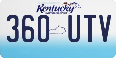 KY license plate 360UTV
