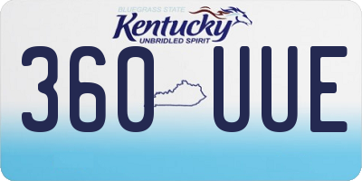 KY license plate 360UUE