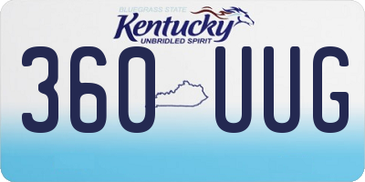 KY license plate 360UUG