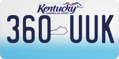 KY license plate 360UUK