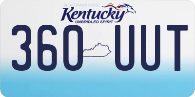 KY license plate 360UUT