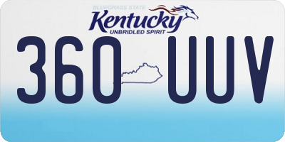 KY license plate 360UUV