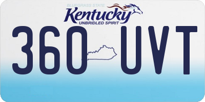 KY license plate 360UVT