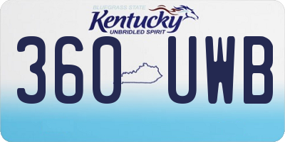 KY license plate 360UWB
