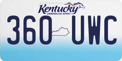 KY license plate 360UWC