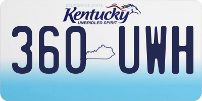KY license plate 360UWH