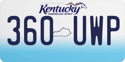 KY license plate 360UWP