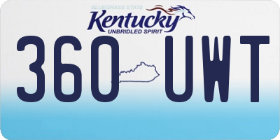 KY license plate 360UWT