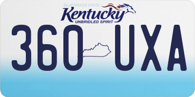 KY license plate 360UXA