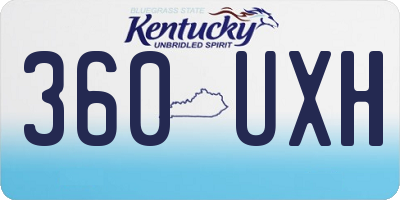KY license plate 360UXH