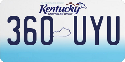 KY license plate 360UYU