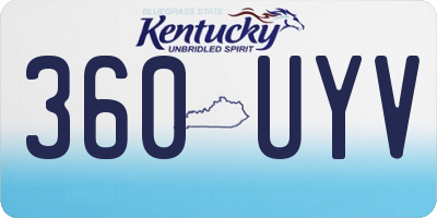 KY license plate 360UYV