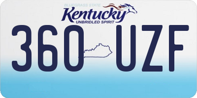 KY license plate 360UZF