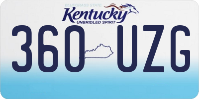 KY license plate 360UZG