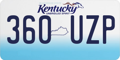KY license plate 360UZP