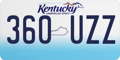 KY license plate 360UZZ