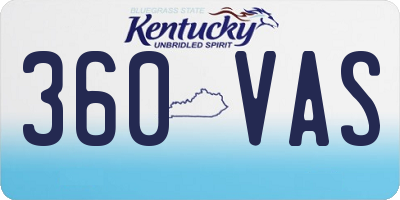 KY license plate 360VAS