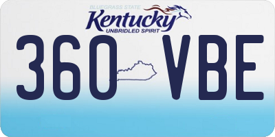 KY license plate 360VBE