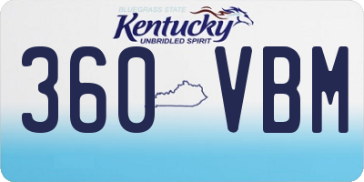 KY license plate 360VBM