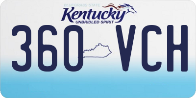 KY license plate 360VCH