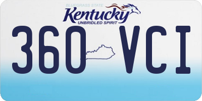 KY license plate 360VCI