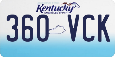 KY license plate 360VCK