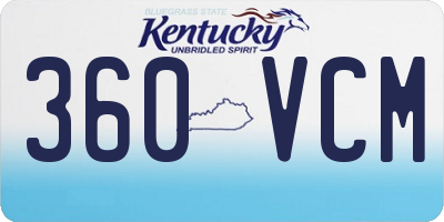 KY license plate 360VCM