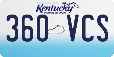 KY license plate 360VCS
