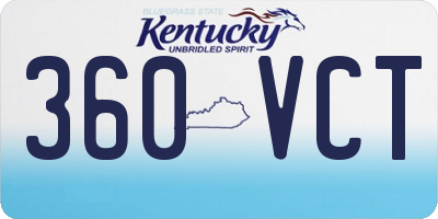 KY license plate 360VCT