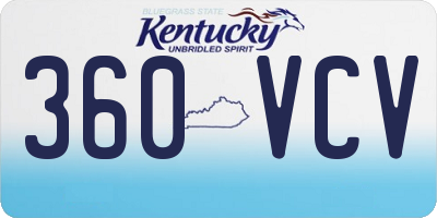 KY license plate 360VCV