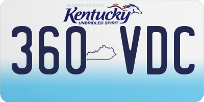 KY license plate 360VDC