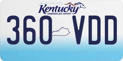 KY license plate 360VDD