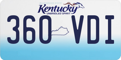 KY license plate 360VDI
