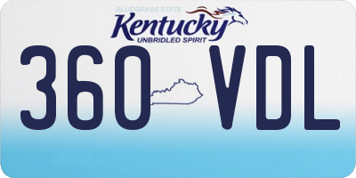 KY license plate 360VDL