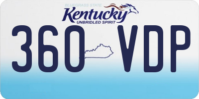 KY license plate 360VDP