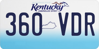 KY license plate 360VDR