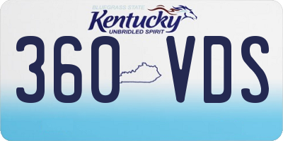 KY license plate 360VDS