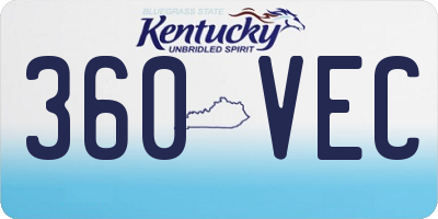 KY license plate 360VEC