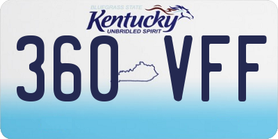 KY license plate 360VFF