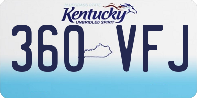 KY license plate 360VFJ