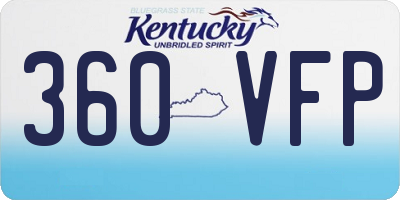 KY license plate 360VFP